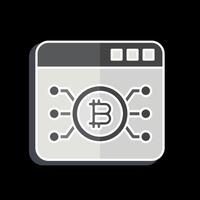 Icon Bitcoin Web. related to Cryptography symbol. glossy style. simple design illustration vector