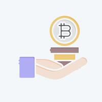 Icon Invesment. related to Cryptography symbol. doodle style. simple design illustration vector