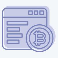 Icon Mining Software. related to Cryptography symbol. two tone style. simple design illustration vector