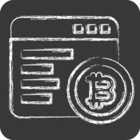 Icon Mining Software. related to Cryptography symbol. chalk Style. simple design illustration vector