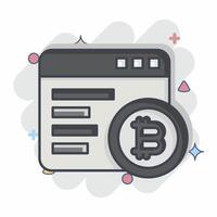 Icon Mining Software. related to Cryptography symbol. comic style. simple design illustration vector