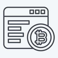 Icon Mining Software. related to Cryptography symbol. line style. simple design illustration vector
