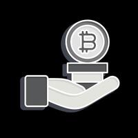 Icon Invesment. related to Cryptography symbol. glossy style. simple design illustration vector
