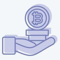 Icon Invesment. related to Cryptography symbol. two tone style. simple design illustration vector