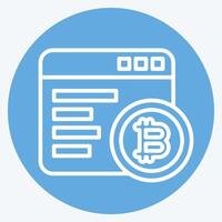 Icon Mining Software. related to Cryptography symbol. blue eyes style. simple design illustration vector
