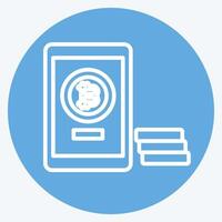 Icon Bitcoin Payment. related to Cryptography symbol. blue eyes style. simple design illustration vector