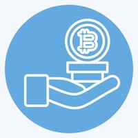 Icon Invesment. related to Cryptography symbol. blue eyes style. simple design illustration vector