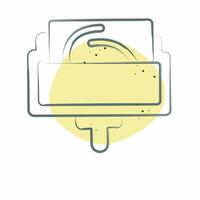 Icon Rolling Pattern On Fabric. related to Sewing symbol. Color Spot Style. simple design illustration vector