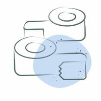 Icon Paper Glue. related to Sewing symbol. Color Spot Style. simple design illustration vector