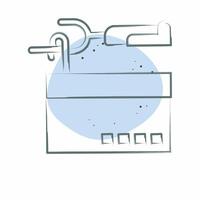 Icon Thread Picker. related to Sewing symbol. Color Spot Style. simple design illustration vector