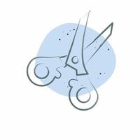 Icon Scissors. related to Sewing symbol. Color Spot Style. simple design illustration vector