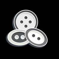 Icon Buttons. related to Sewing symbol. glossy style. simple design illustration vector