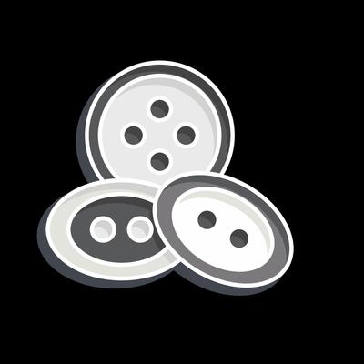Icon Buttons. related to Sewing symbol. glossy style. simple design illustration