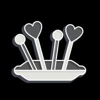 Icon Pin. related to Sewing symbol. glossy style. simple design illustration vector
