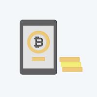 Icon Bitcoin Payment. related to Cryptography symbol. flat style. simple design illustration vector