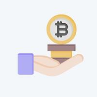 Icon Invesment. related to Cryptography symbol. flat style. simple design illustration vector