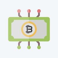Icon Digital Currency. related to Cryptography symbol. flat style. simple design illustration vector