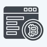 Icon Mining Software. related to Cryptography symbol. glyph style. simple design illustration vector