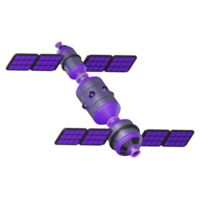 Futuristic Space Station Illustrating Space Technology. 3D Render png