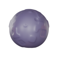 Mercury unveiled of celestial planet in space exploration. 3D render png