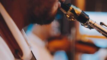 violin instruments, symphony orchestra stock footage video