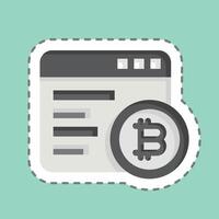 Sticker line cut Mining Software. related to Cryptography symbol. simple design illustration vector