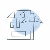 Icon Mining Chart. related to Cryptography symbol. Color Spot Style. simple design illustration vector