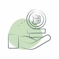 Icon Invesment. related to Cryptography symbol. Color Spot Style. simple design illustration vector