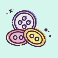 Icon Buttons. related to Sewing symbol. MBE style. simple design illustration vector