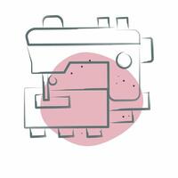 Icon Sewing Machine. related to Sewing symbol. Color Spot Style. simple design illustration vector