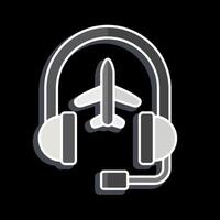 Icon Call Center. related to Airport symbol. glossy style. simple design illustration vector