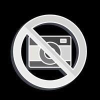 Icon Camera Prohibited. related to Airport symbol. glossy style. simple design illustration vector