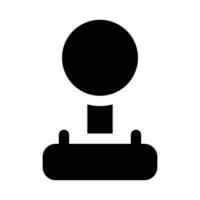 Simple Joystick glyph icon. The icon can be used for websites, print templates, presentation templates, illustrations, etc vector