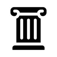 Simple Pillar glyph icon. The icon can be used for websites, print templates, presentation templates, illustrations, etc vector