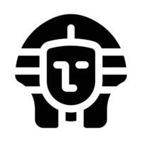 Simple Pharaoh glyph icon. The icon can be used for websites, print templates, presentation templates, illustrations, etc vector