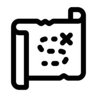Simple Treasure Map icon. The icon can be used for websites, print templates, presentation templates, illustrations, etc vector