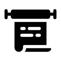 Simple Parchment glyph icon. The icon can be used for websites, print templates, presentation templates, illustrations, etc vector