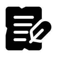 Simple Letter glyph icon. The icon can be used for websites, print templates, presentation templates, illustrations, etc vector