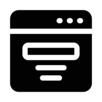 Simple Website glyph icon. The icon can be used for websites, print templates, presentation templates, illustrations, etc vector