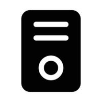 Simple Cpu glyph icon. The icon can be used for websites, print templates, presentation templates, illustrations, etc vector