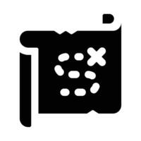 Simple Treasure Map glyph icon. The icon can be used for websites, print templates, presentation templates, illustrations, etc vector