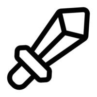 Simple Sword icon. The icon can be used for websites, print templates, presentation templates, illustrations, etc vector