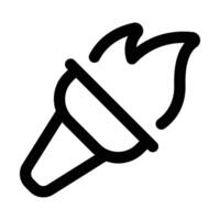 Simple Torch icon. The icon can be used for websites, print templates, presentation templates, illustrations, etc vector