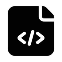 Simple Coding glyph icon. The icon can be used for websites, print templates, presentation templates, illustrations, etc vector