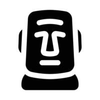 Simple Moai glyph icon. The icon can be used for websites, print templates, presentation templates, illustrations, etc vector