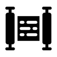 Simple Torah glyph icon. The icon can be used for websites, print templates, presentation templates, illustrations, etc vector