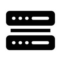 Simple Server glyph icon. The icon can be used for websites, print templates, presentation templates, illustrations, etc vector