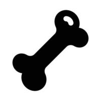 Simple Bone glyph icon. The icon can be used for websites, print templates, presentation templates, illustrations, etc vector