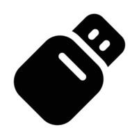 Simple Flash Drive glyph icon. The icon can be used for websites, print templates, presentation templates, illustrations, etc vector