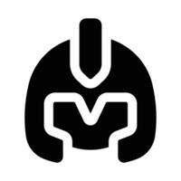 Simple Roman Helmet glyph icon. The icon can be used for websites, print templates, presentation templates, illustrations, etc vector